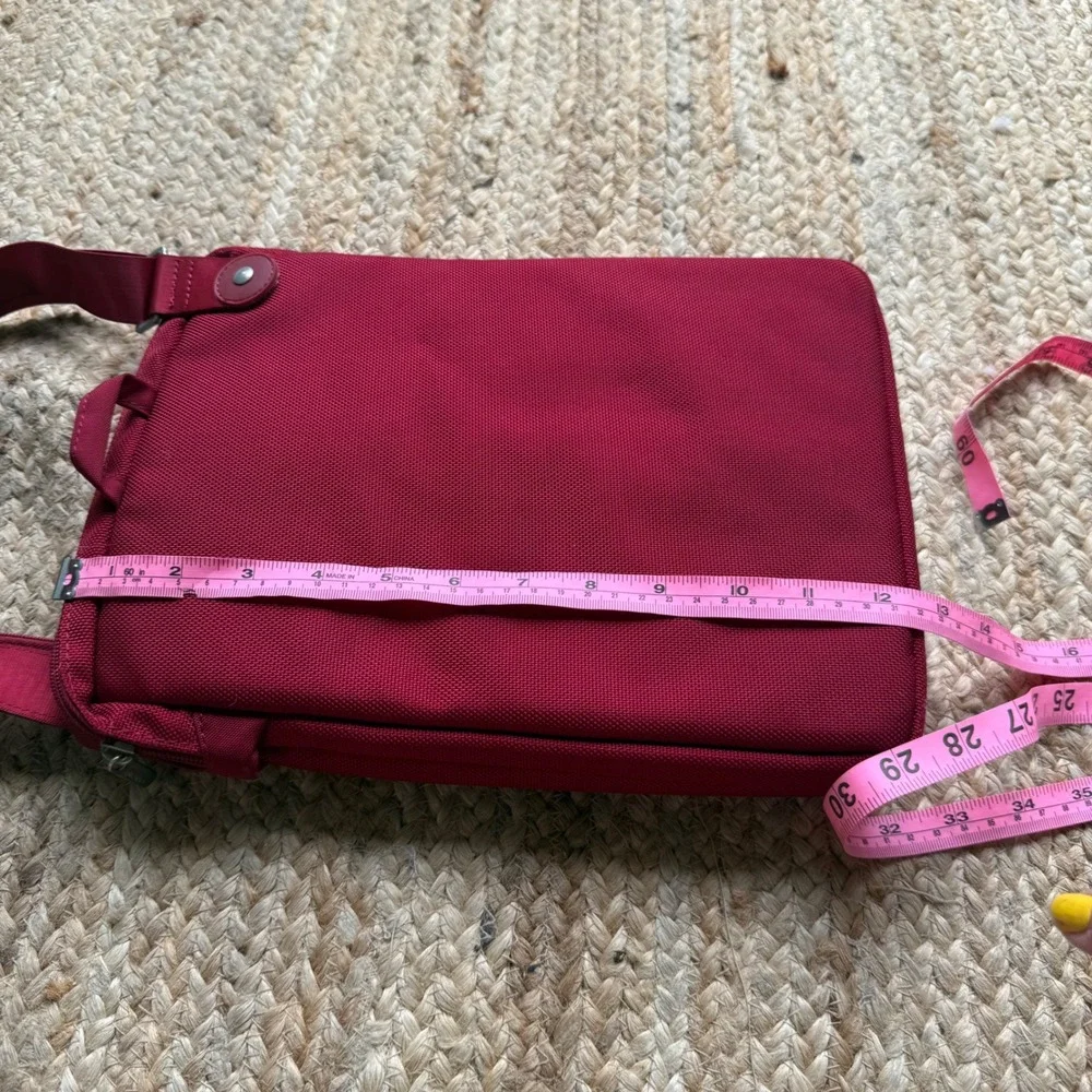 Tucano Red Nylon Tech Crossbody Bag Padded Tablet Messenger Case Adjustable